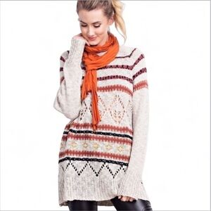 NWOT Pullover Knit Sweater Cream Maeve Easel Los Angeles Size Medium Large